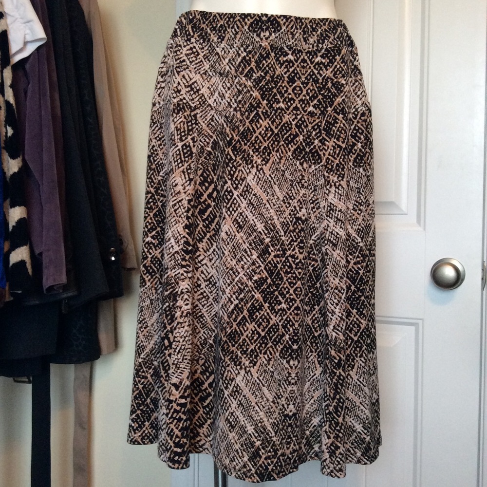 Animal print a-line skirt